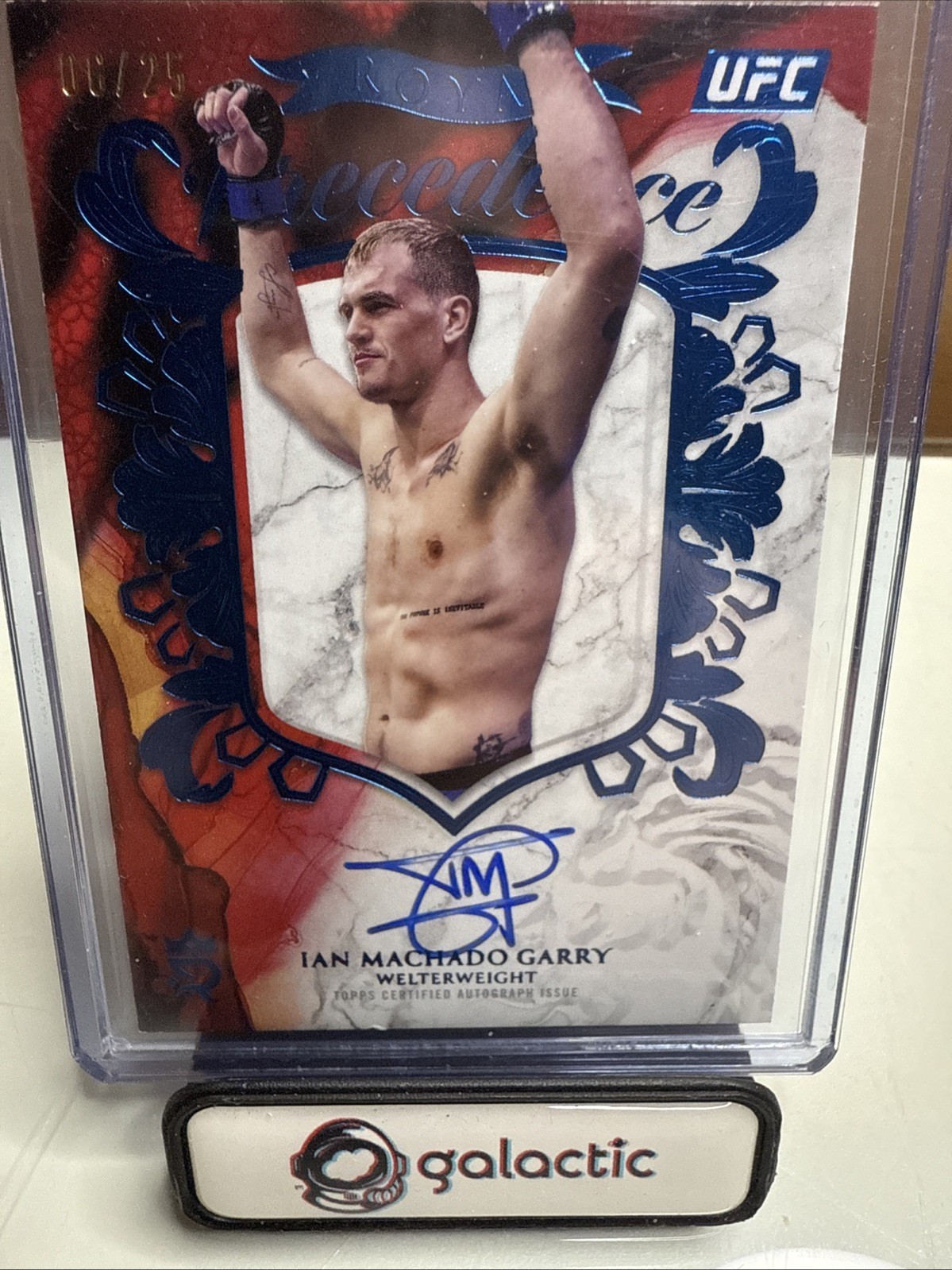 2025 Topps UFC Royalty -Ian Machado Garry-Royal Precedence – Blue Auto #’d /25
