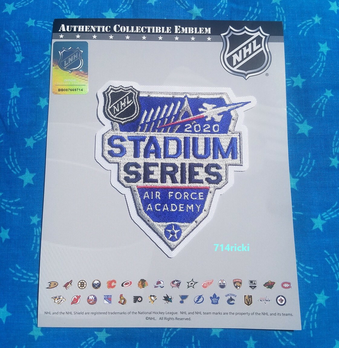 2020 NHL Stadium Series Collector Patch Colorado Avalanche vs Los Angeles Kings