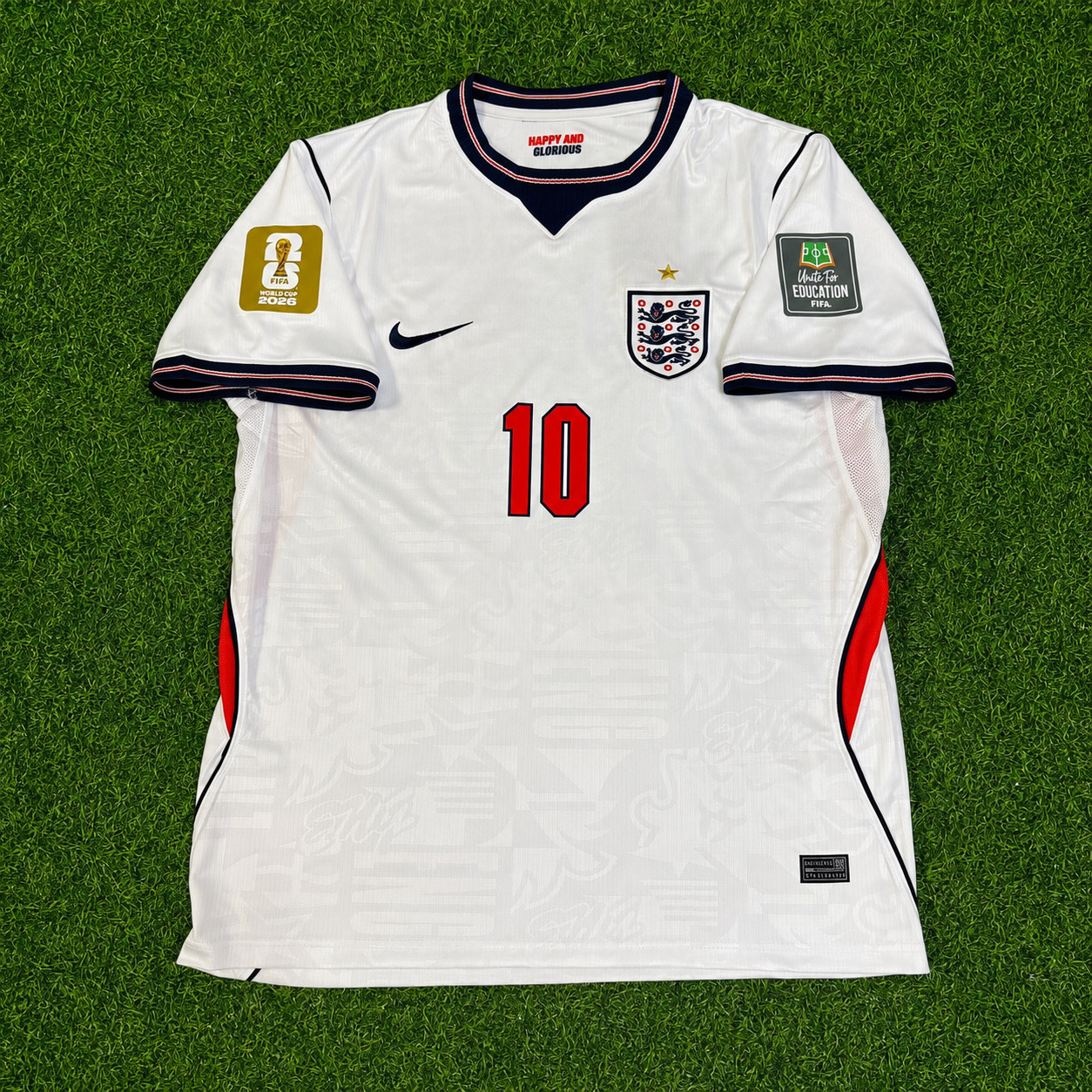 England Home Soccer Jersey 2026 Bellingham White Football Shirt Men World Cup