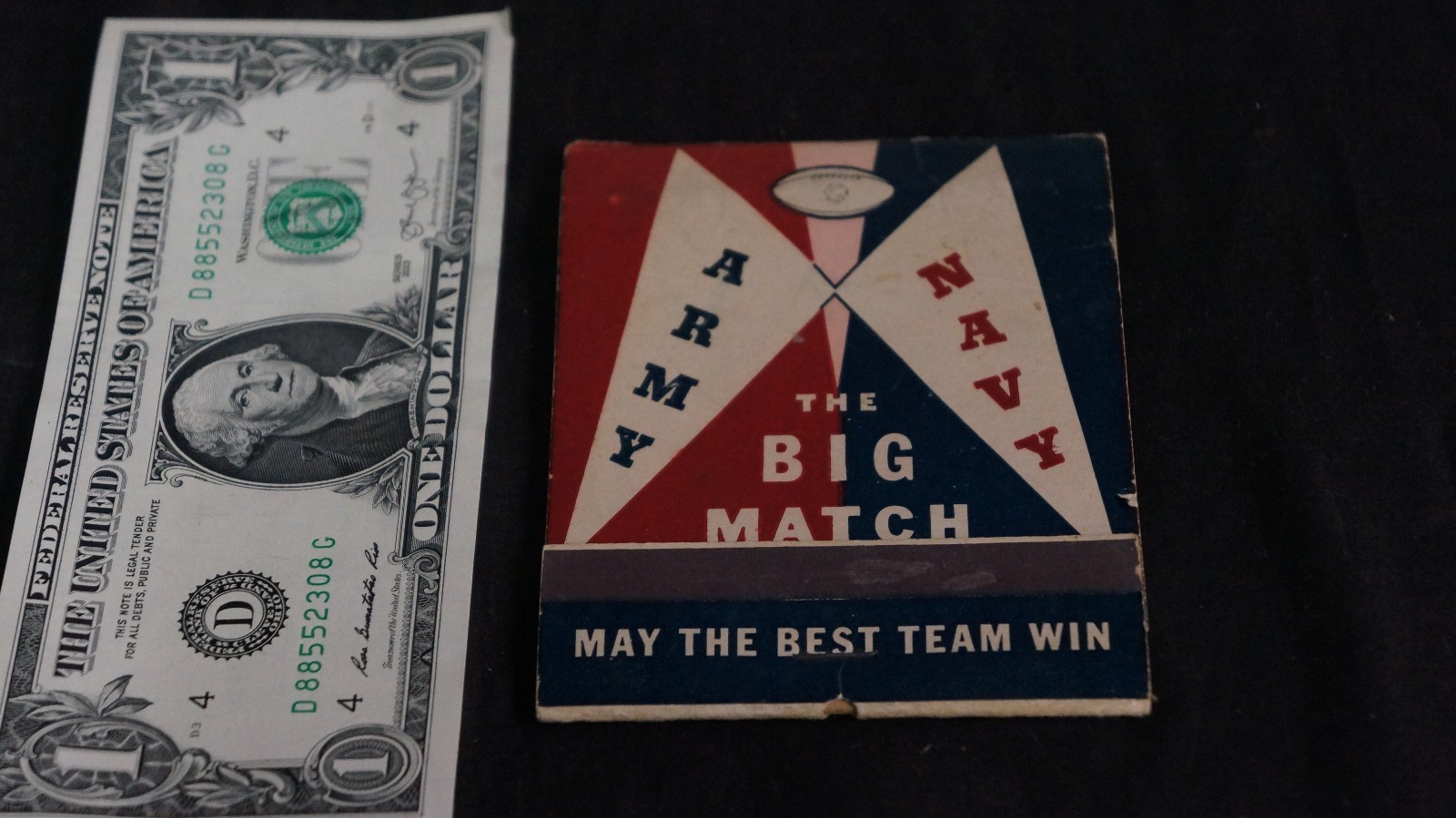 1936 Army Navy game match book The big match Esso Oil giveaway Oversized Matches