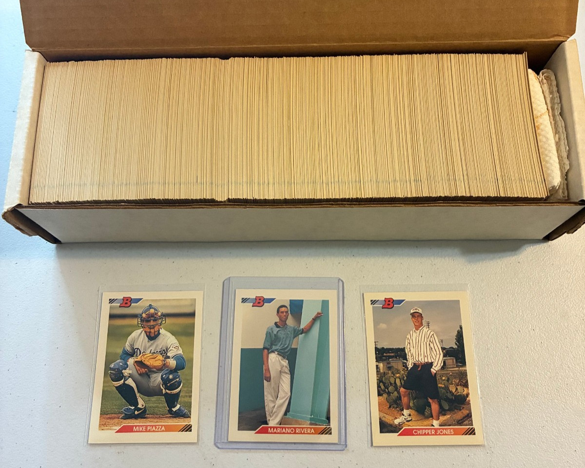 1992 Bowman Baseball Complete Set 1-705 Cards Mariano Rivera Piazza Jones