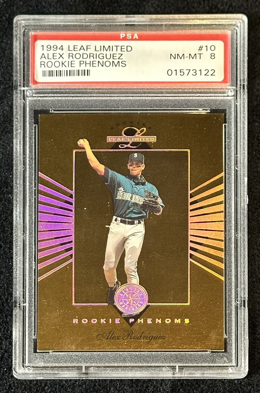 1994 Leaf Limited RP #10 ALEX RODRIGUEZ PSA 8 (NM-MT) – Seattle Mariners – RY