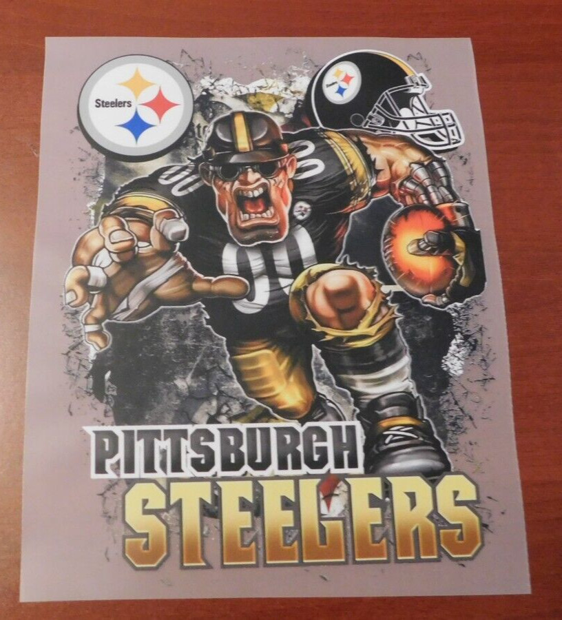 Pittsburgh Steelers 8″ DTF Heat Transfer Iron On FREE Shipping (A10)