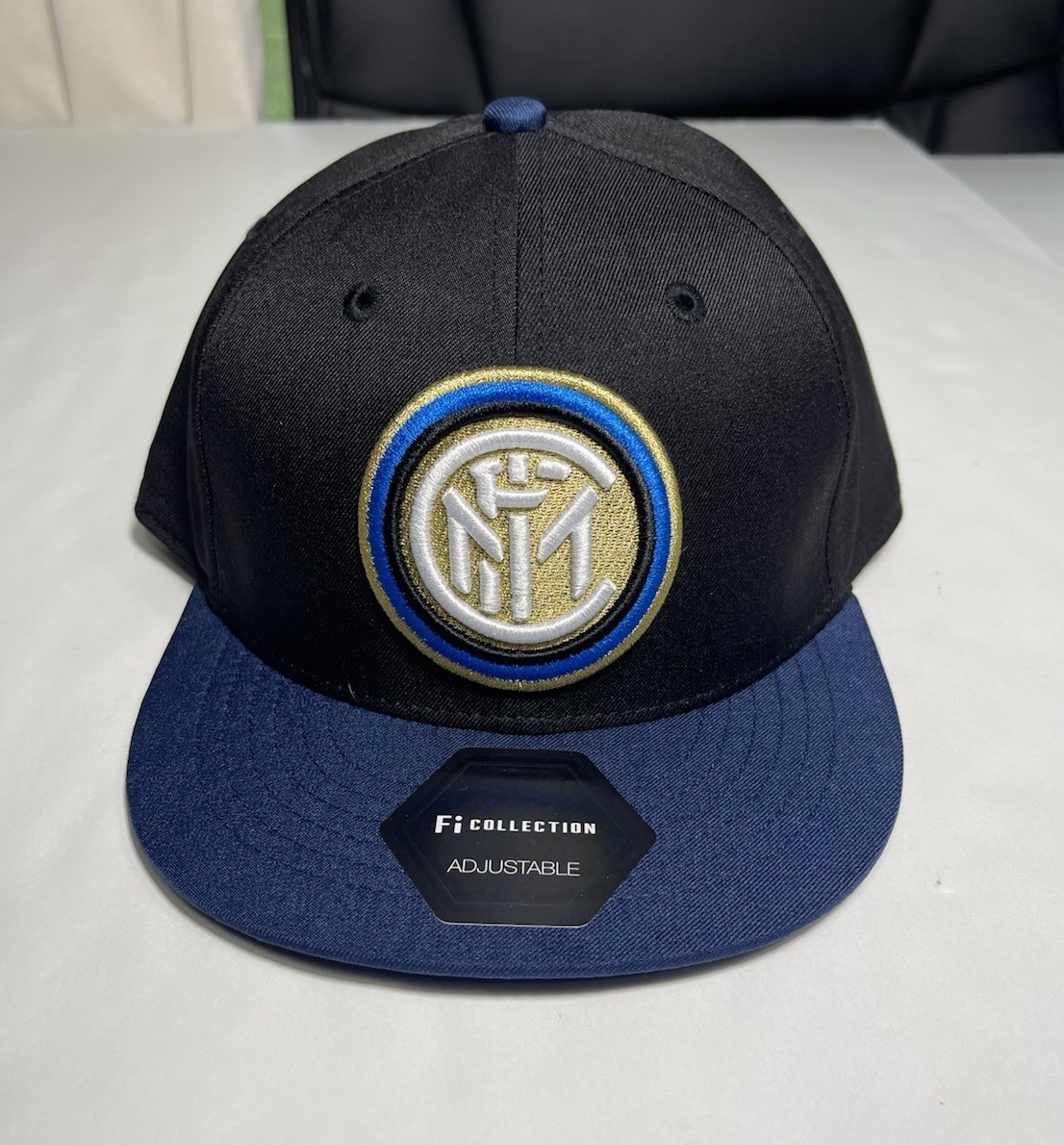 Inter Milan Football Italy Men’s Structured Adjustable Hat Black SnapBack New