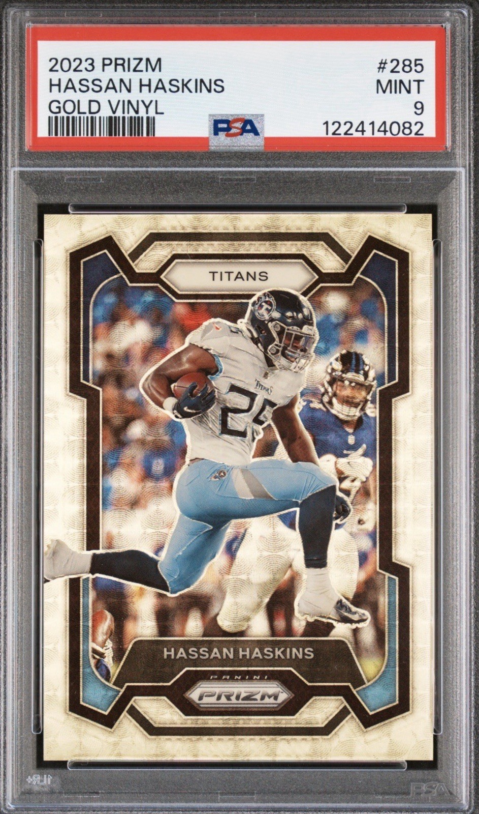 2023 PANINI PRIZM GOLD VINYL #285 HASSAN HASKINS 1/5 PSA 9