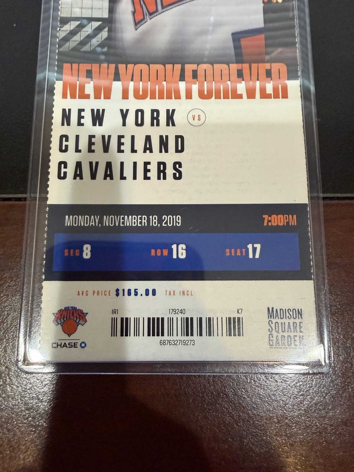 Dean Wade NBA Debut Ticket: Knicks vs. Cleveland Cavaliers – November 18, 2019