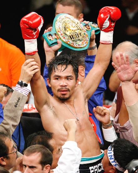 Boxing World Champion MANNY PACMAN PACQUIAO 8×10 Photo With Belt Print Poster