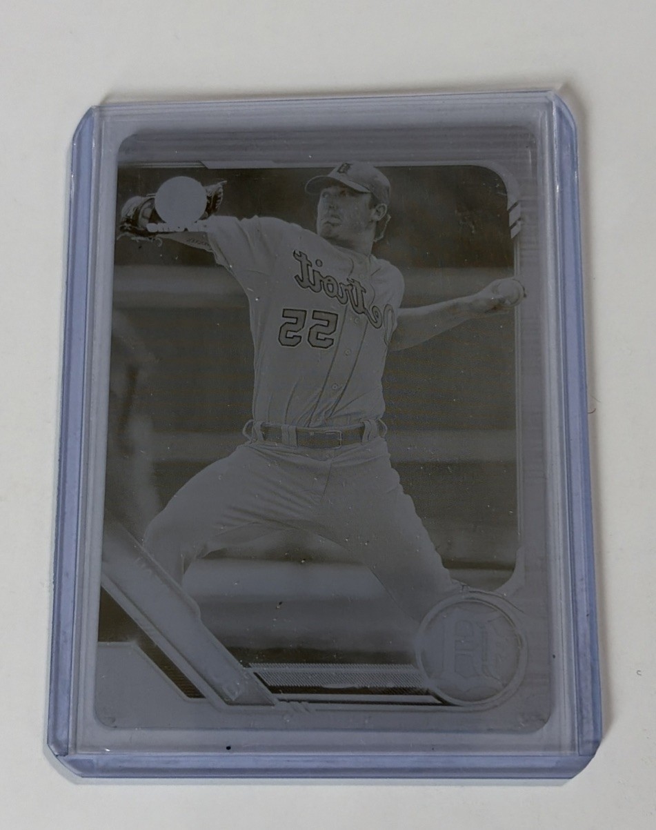 2019 Bowman Chrome Prospects Beau Burrows Printing Plate 1 Of 1 Yellow BCP-26