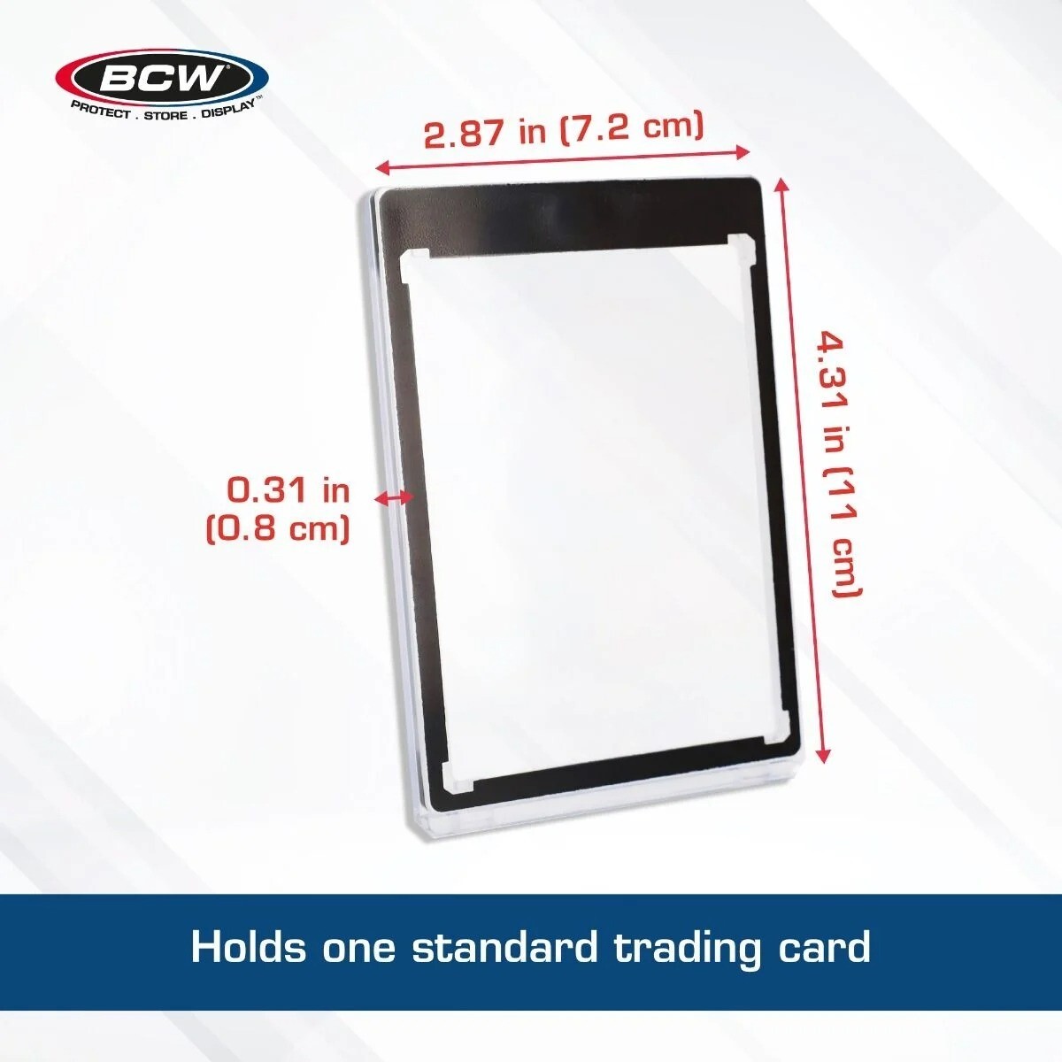 1 BCW Magnetic Card Holder – 35pt Black Border UV Protection Display Case New