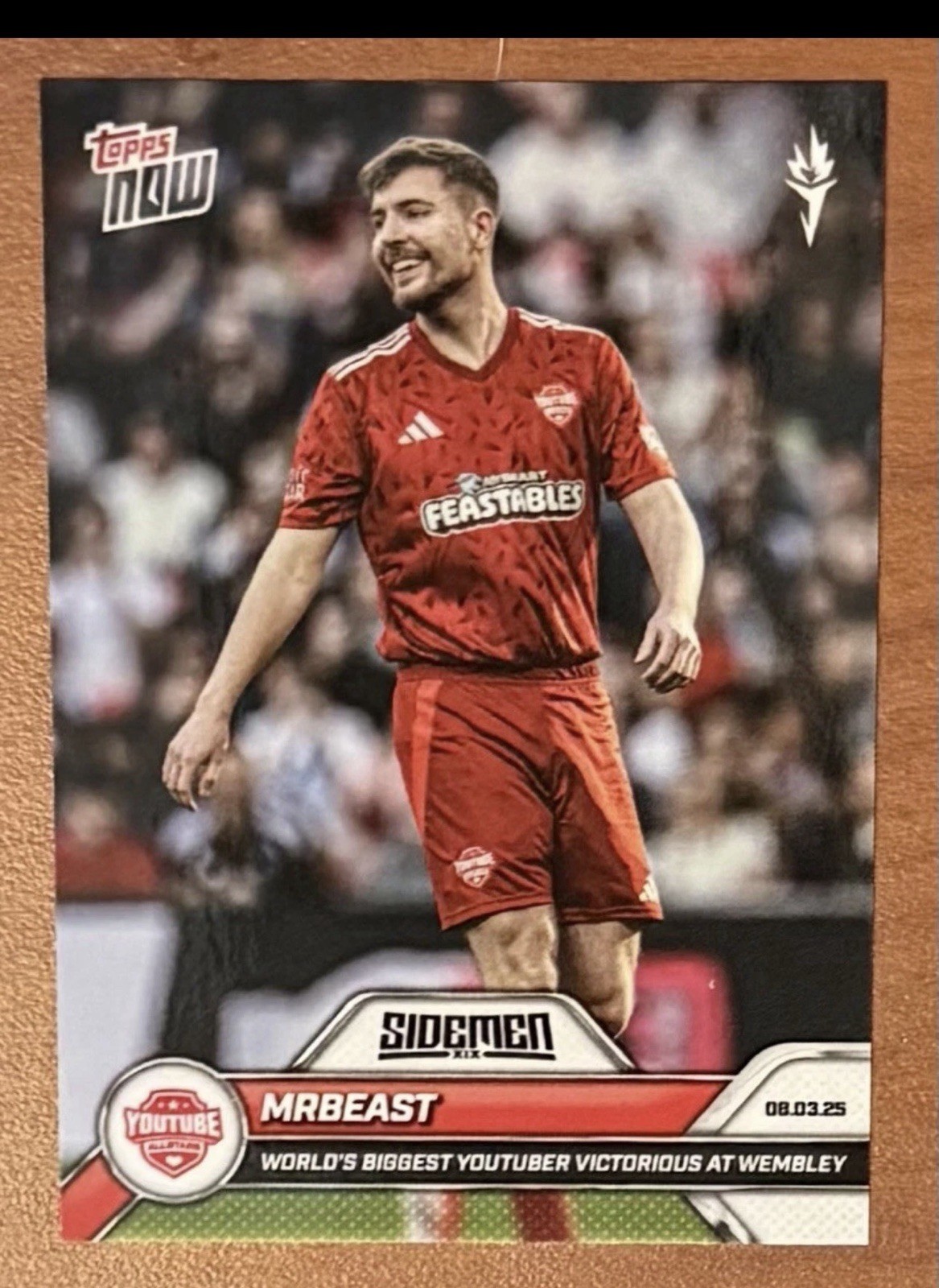 2025 Topps Now Sidemen Charity Match 7 MrBeast Mr Beast Jimmy Donaldson