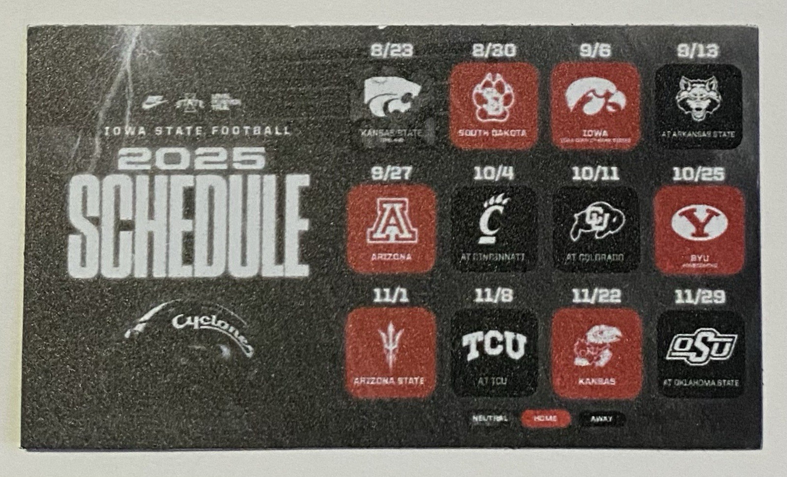2025 IOWA STATE CYCLONES Schedule 🏈 College Football Sked NEW‼️ COOL