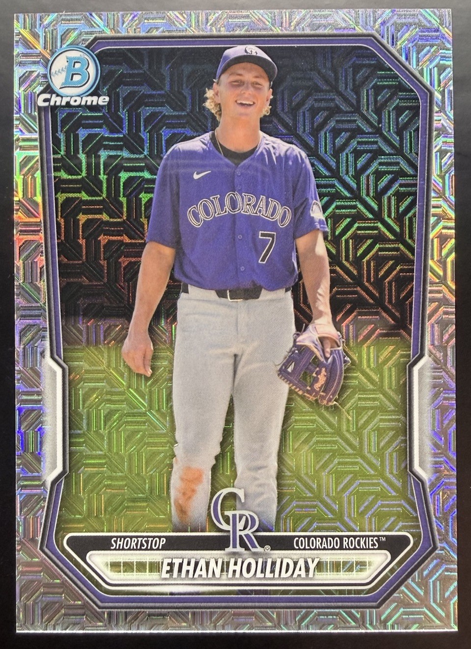 2026 Bowman Chrome Ethan Holliday SSP Image Variation SP Colorado Rockies