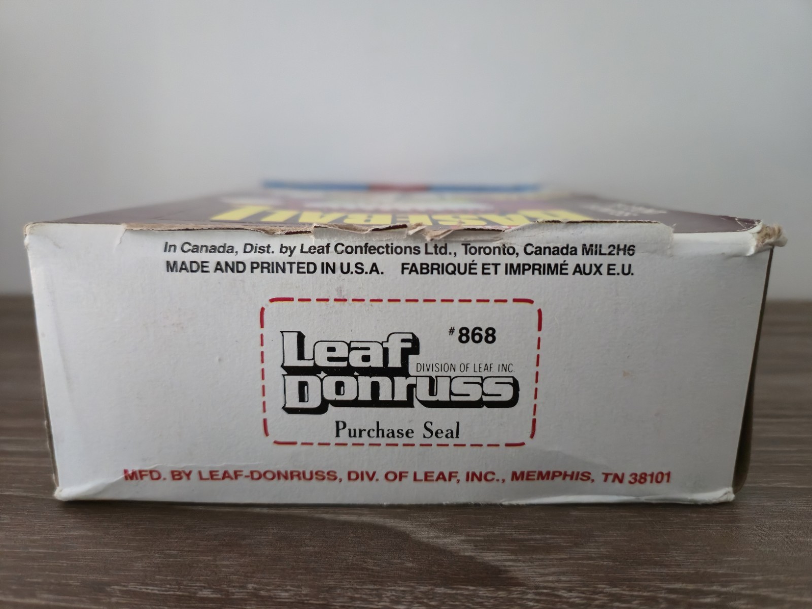 1986 LEAF BASEBALL WAX BOX 36 FACTORY SEALED PACKS!! CANSECO, McGRIFF?