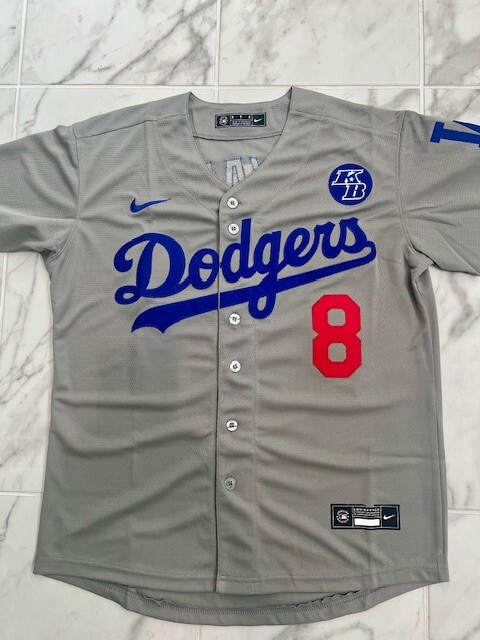 Kobe Bryant Los Angeles Dodgers #8 #24 Adult M L XL 2XL White Black Blue Jersey