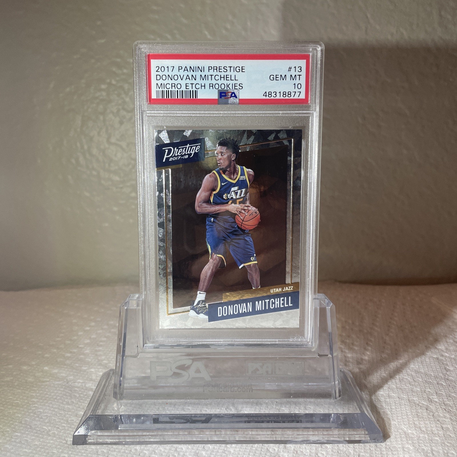 DONOVAN MITCHELL ROOKIE CARD 2017 PANINI PSA 10 GEM MINT! 1-BGS 9.5. GM MT LOT 5