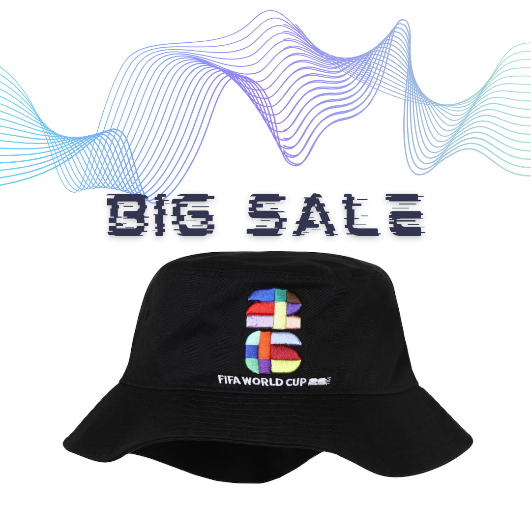 [BIG SALE] FIFA World Cup 2026 Outerstuff Bucket Hat Black Unisex Soccer Hat