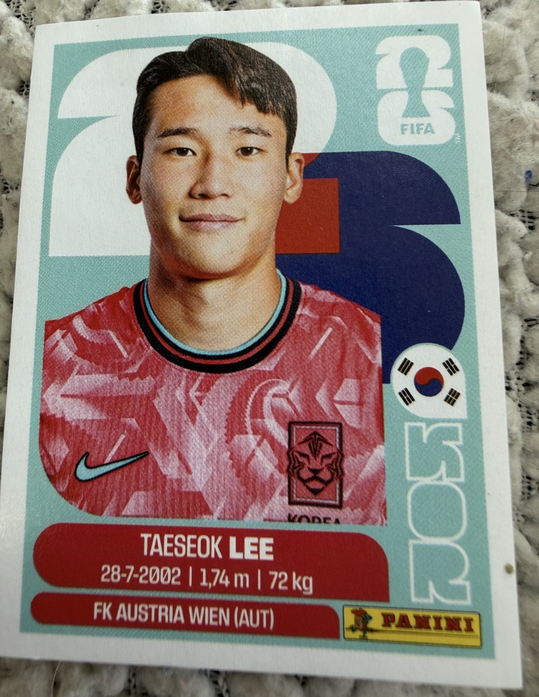 KOR8 panini fifa world cup 2026 sticker