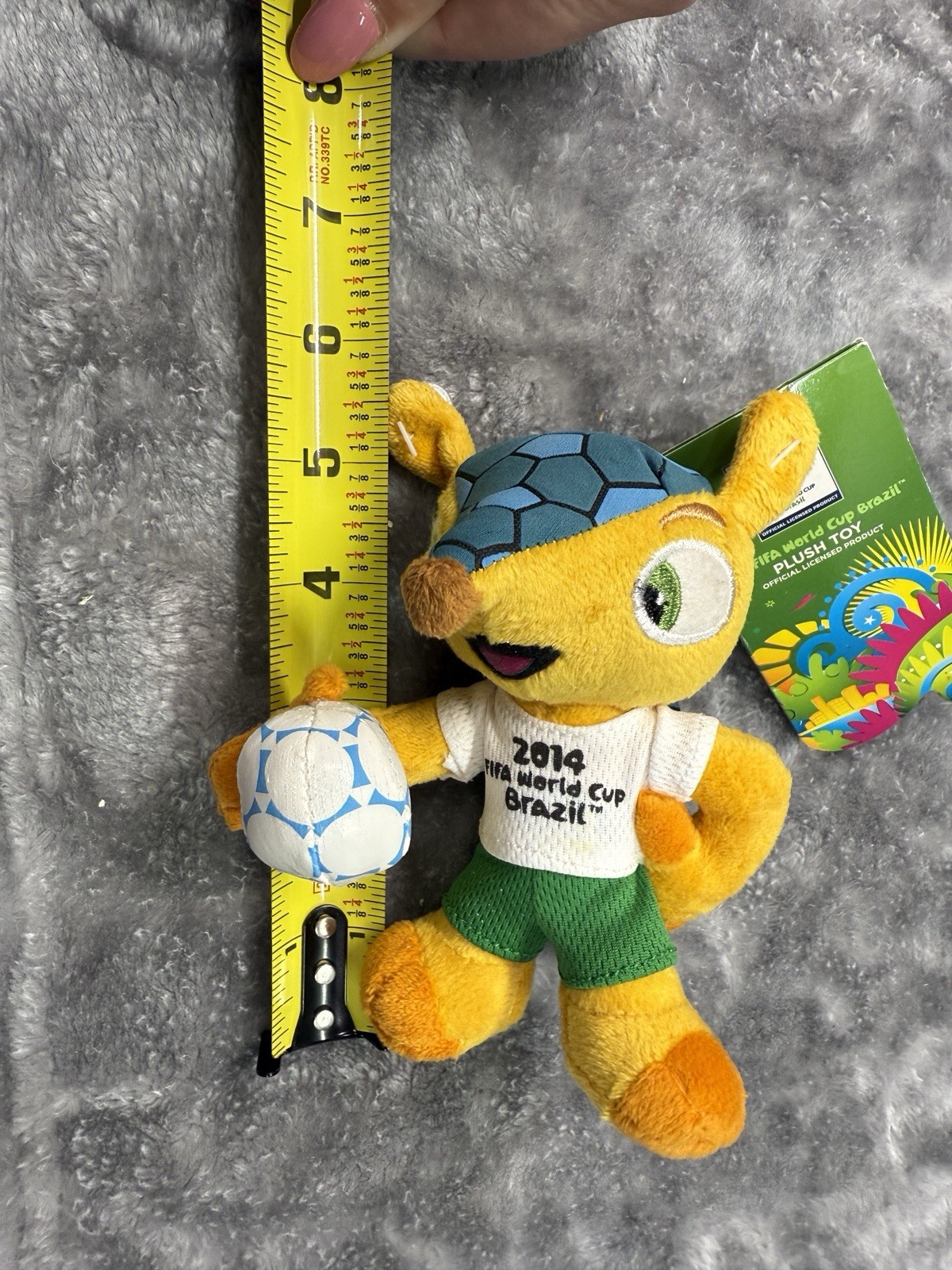 AUTHENTIC 2014 FIFA WORLD CUP BRAZIL 🇧🇷 MASCOT Plush/Toy Fuleco NWT