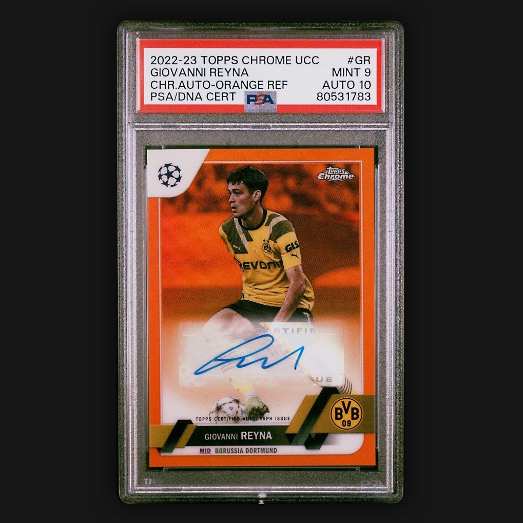 2022-23 Topps Chrome UEFA Giovanni Reyna Auto Orange Refractor /25