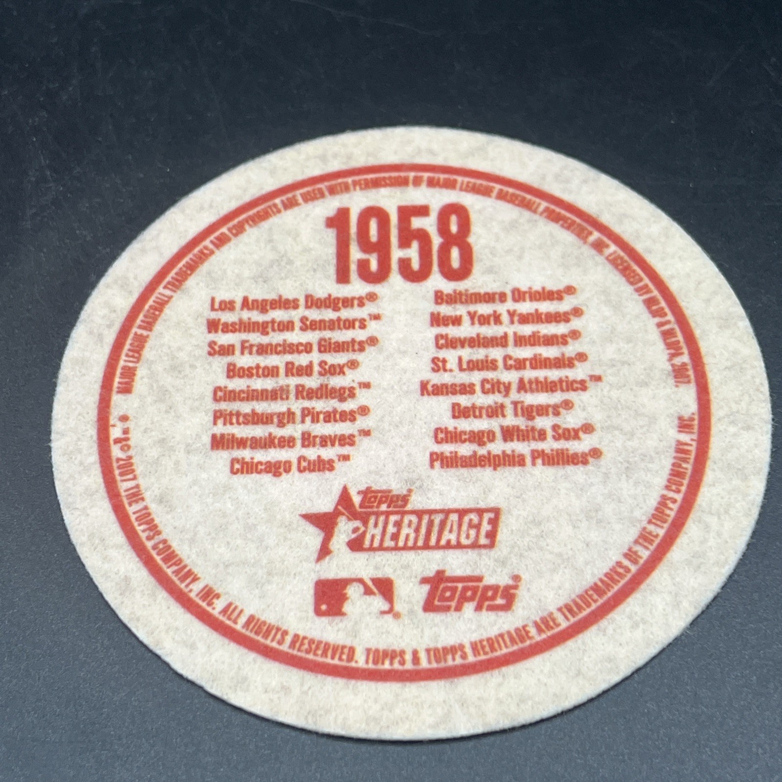 Boston Red Sox MLB Baseball Throwback 5″ Patch 2007 TOPPS HERITAGE ISSUE 1958