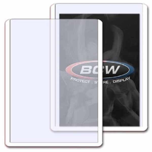 25 Quality BCW Toploader 3×4 Standard Trading Card WHITE Border Holder Rigid PVC