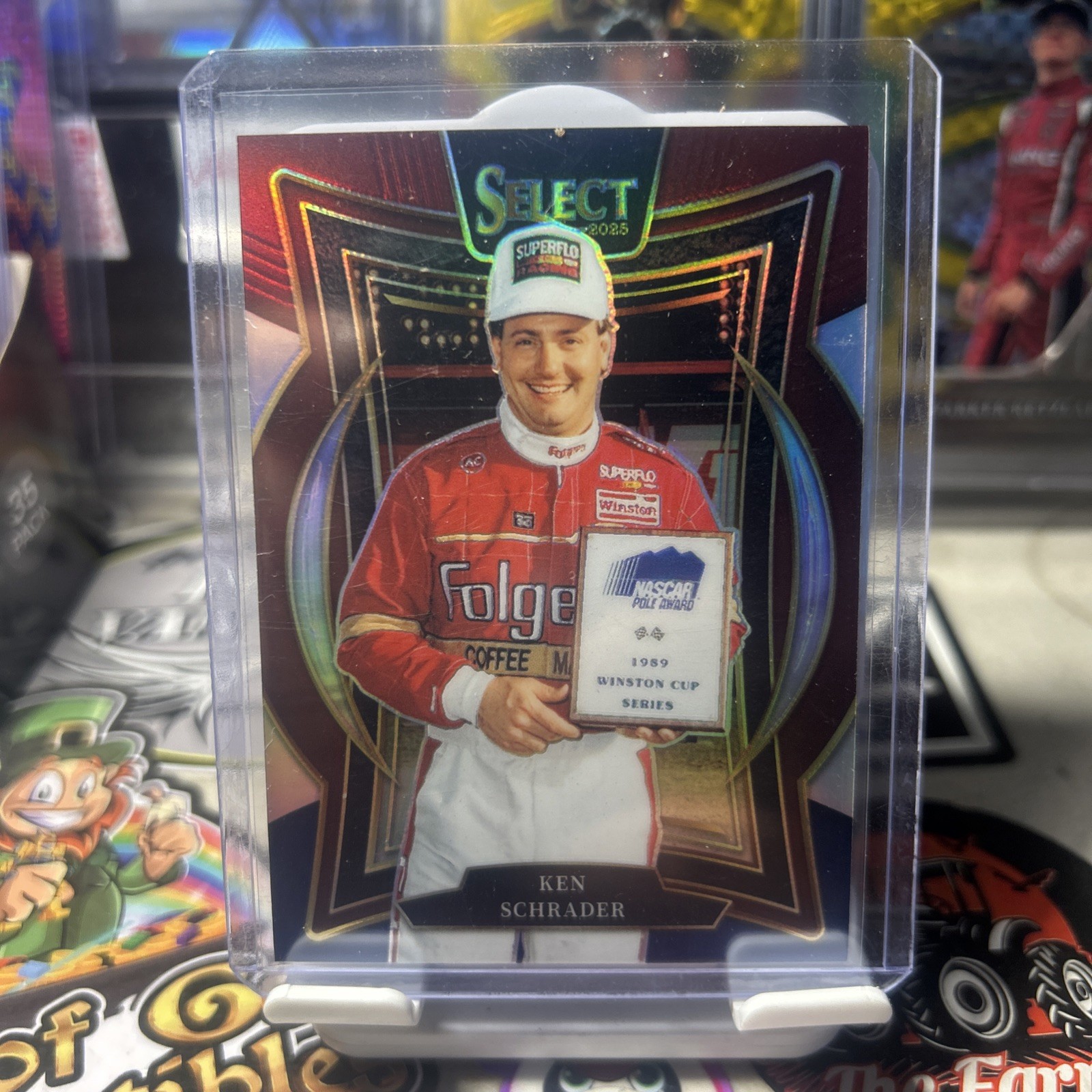 2025 Panini Select #29 Ken Schrader Red and Blue Prizms /249