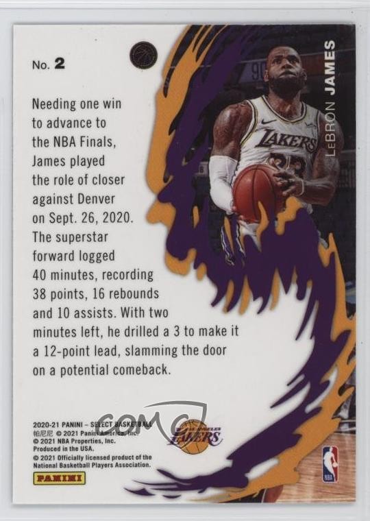 2020-21 Panini Select Unstoppable LeBron James #2 8iv