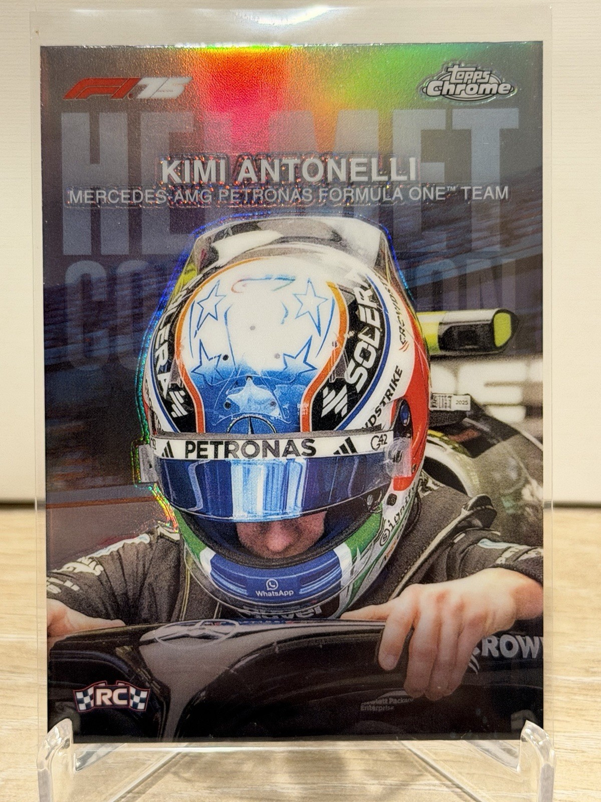 2025 Topps Chrome F1 – Kimi Antonelli Helmet Collection #HC-1 Rookie Card (RC)