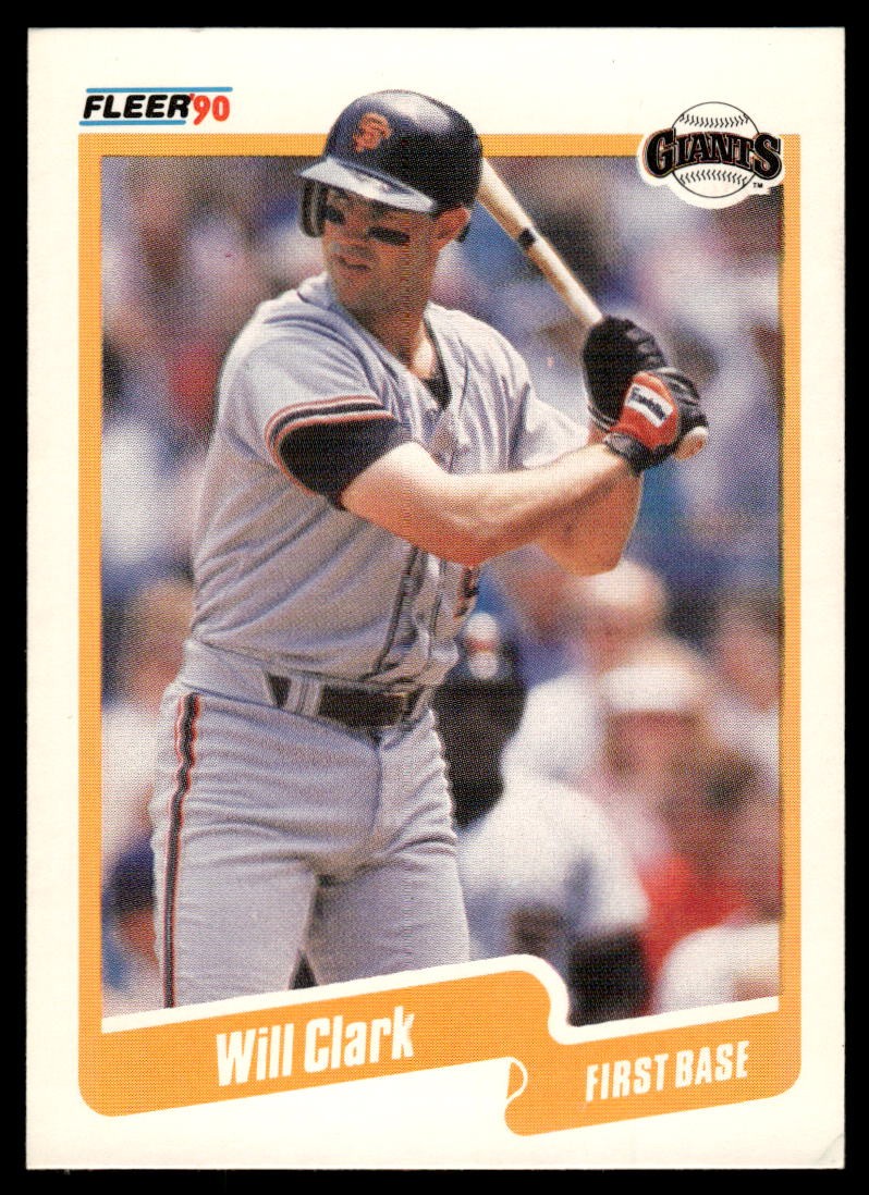 1990 Fleer #54a Will Clark