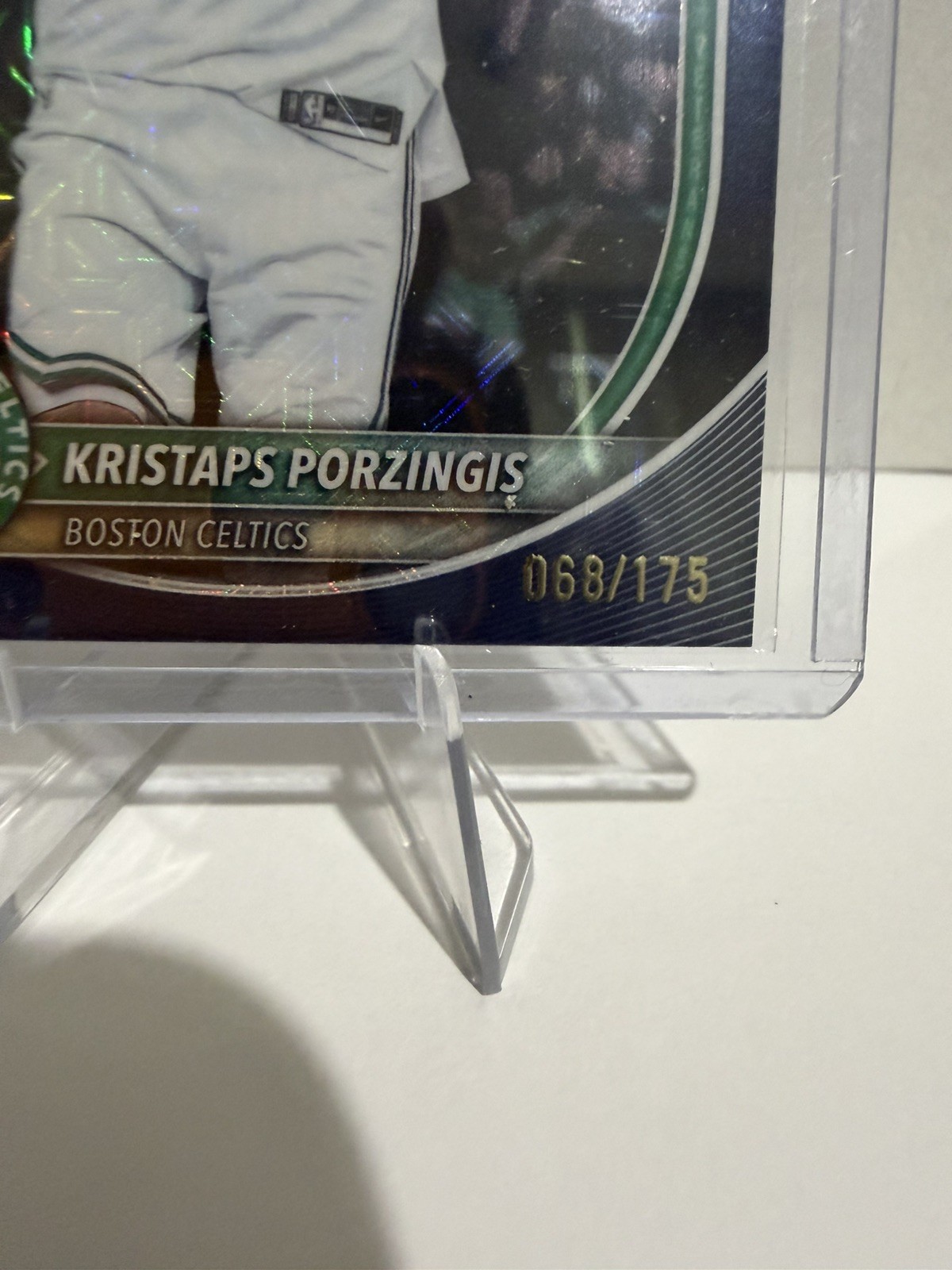 Kristaps Porzingis 3 card lot ,Navy Mojo #/175, Prizm red ice, winner stays