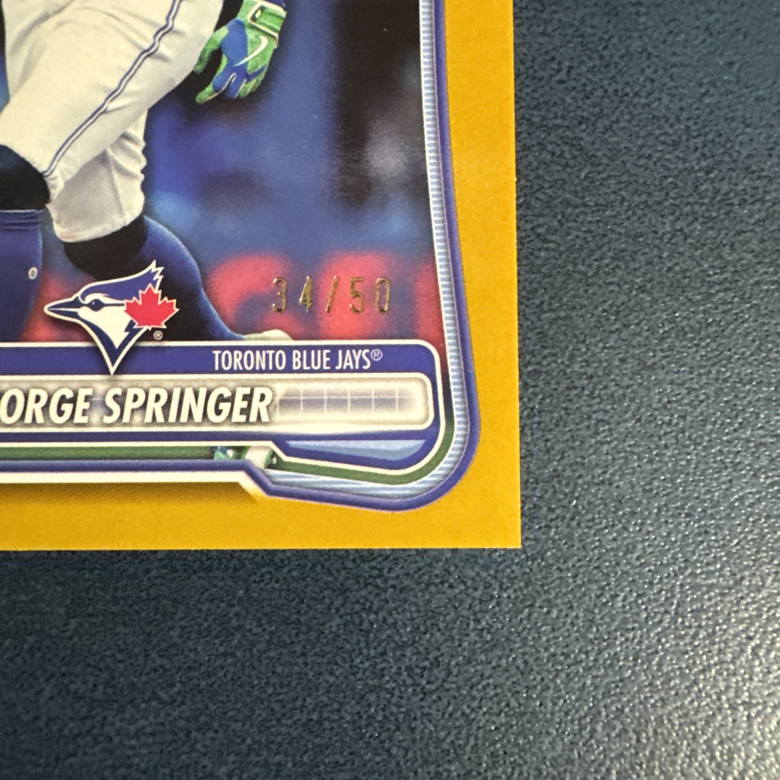 GEORGE SPRINGER 2026 BOWMAN GOLD BORDER PAPER #95 /50 BLUE JAYS