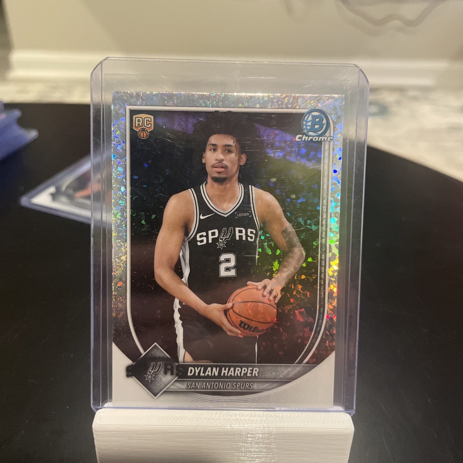 2025-2026 Bowman Dylan Harper Speckle SP #BCV-2 Spurs