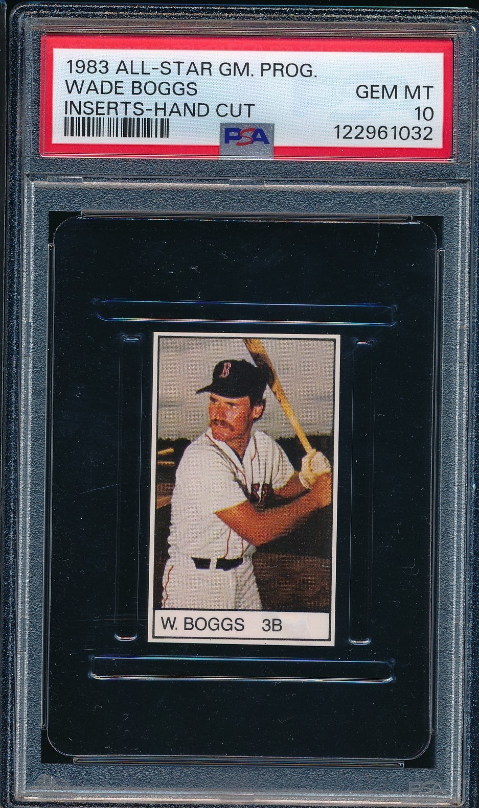 1983 MLB All-Star Game Program Insert Wade Boggs Rookie RC Promo PSA 10 Gem RARE