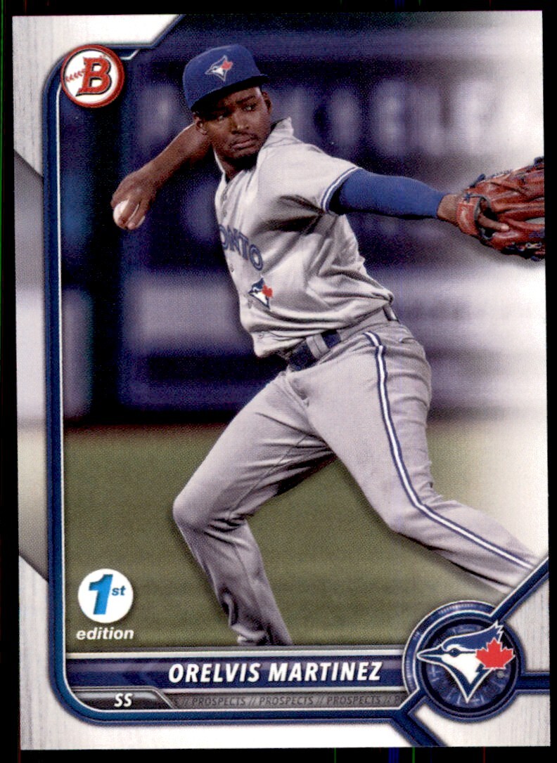 Orelvis Martinez 2022 Bowman 1st Edition Rookie First Card #BPPF-104 Toronto