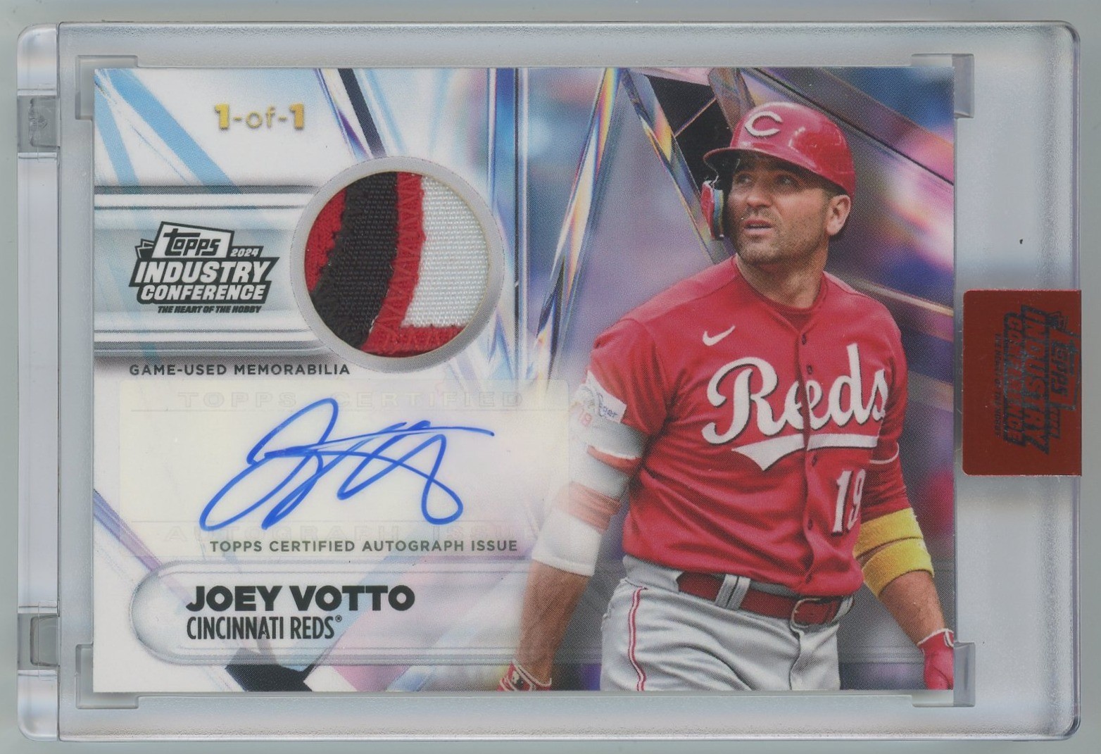 2024 Topps Industry Conference #ARP-JV3 Joey Votto Patch Auto 1/1