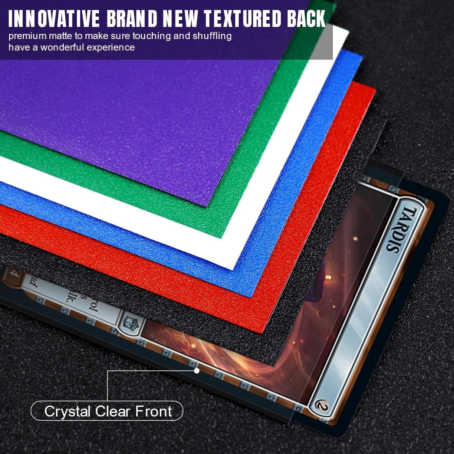 600CT MTG Card Sleeves, Clear Front Textured Back Card Sleeve Deck Card Prote…