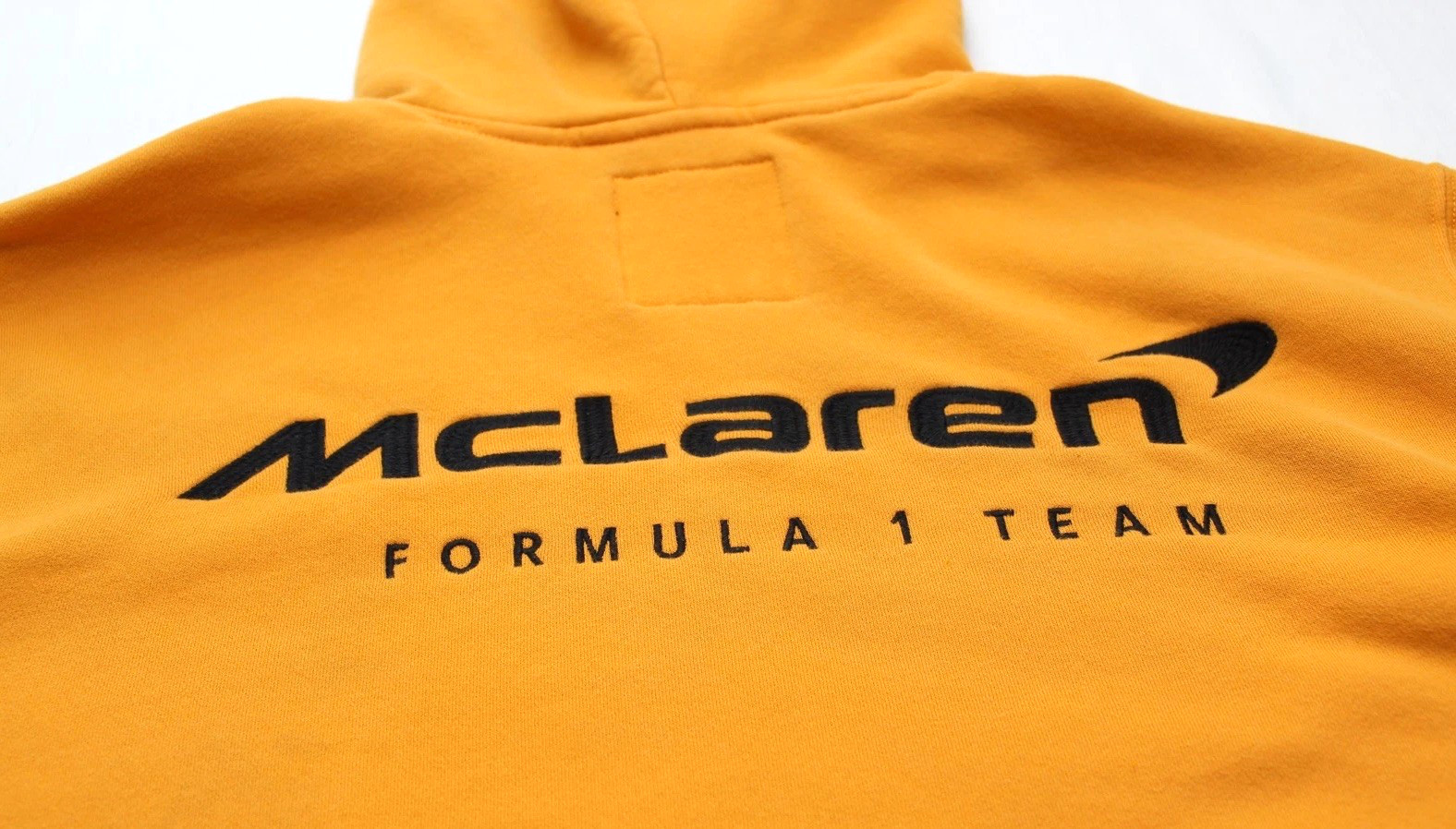 McLaren Hoodie Sweatshirt Mens Medium Orange Formula 1 Team Racing Hollister