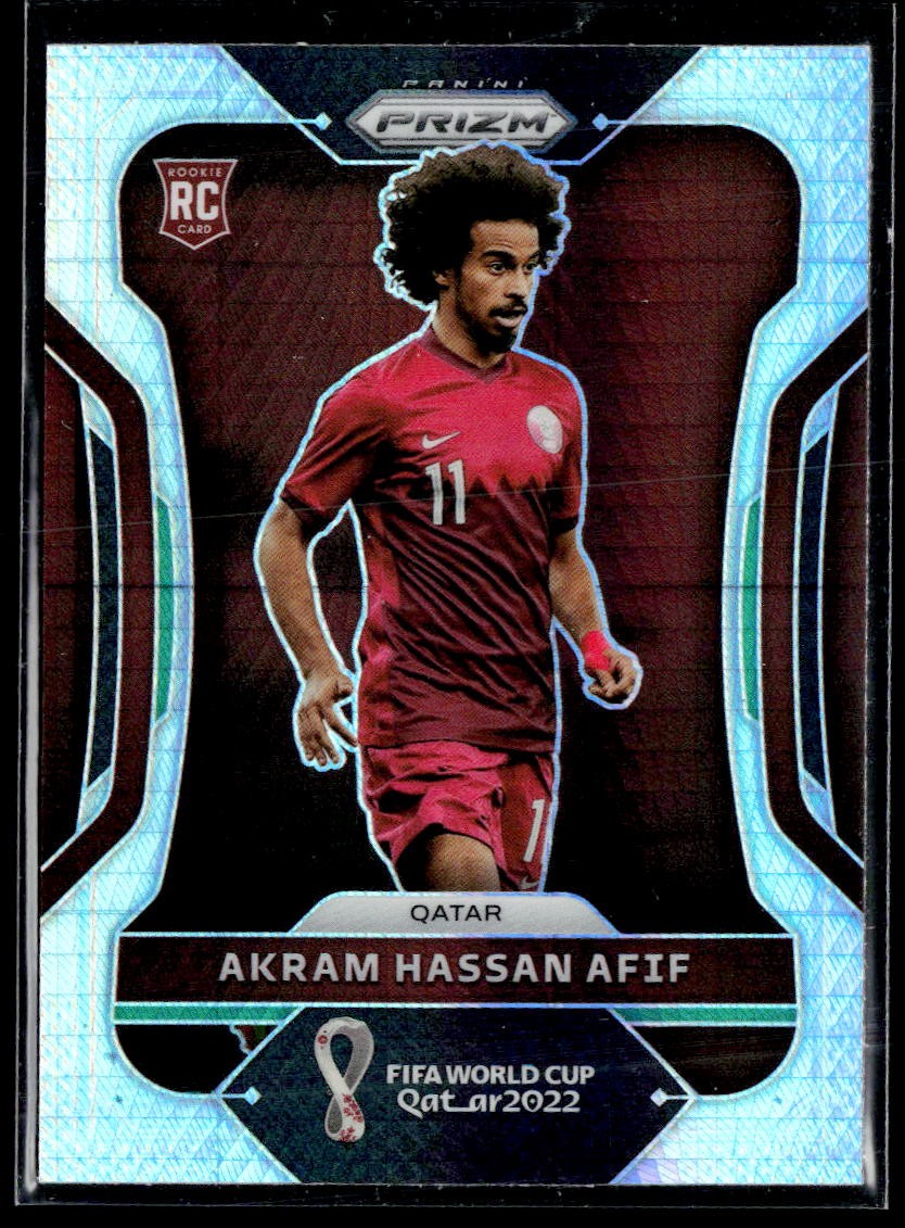 2022 Panini Prizm FIFA World Cup #186 Akram Hassan Afif Hyper Prizm