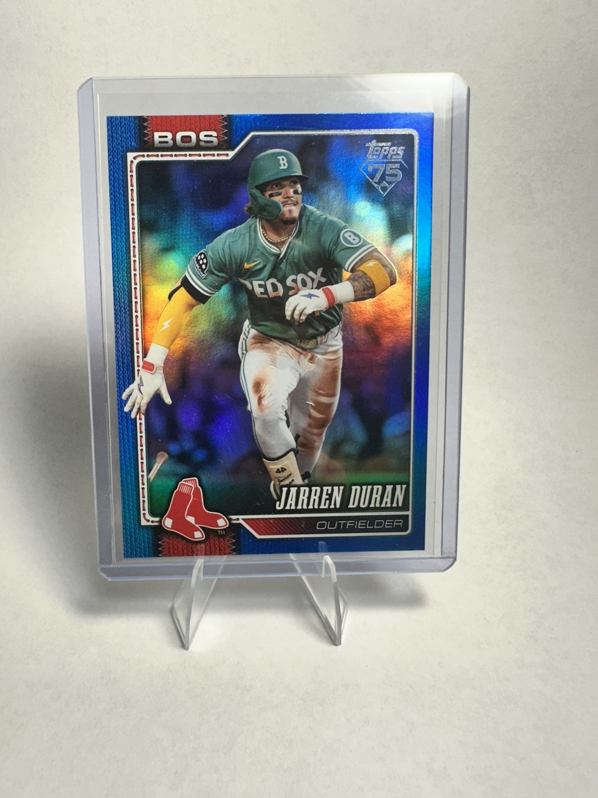2026 Topps Series 2 Jarren Duran Blue HOLO Foil Parallel /150 Red Sox #560