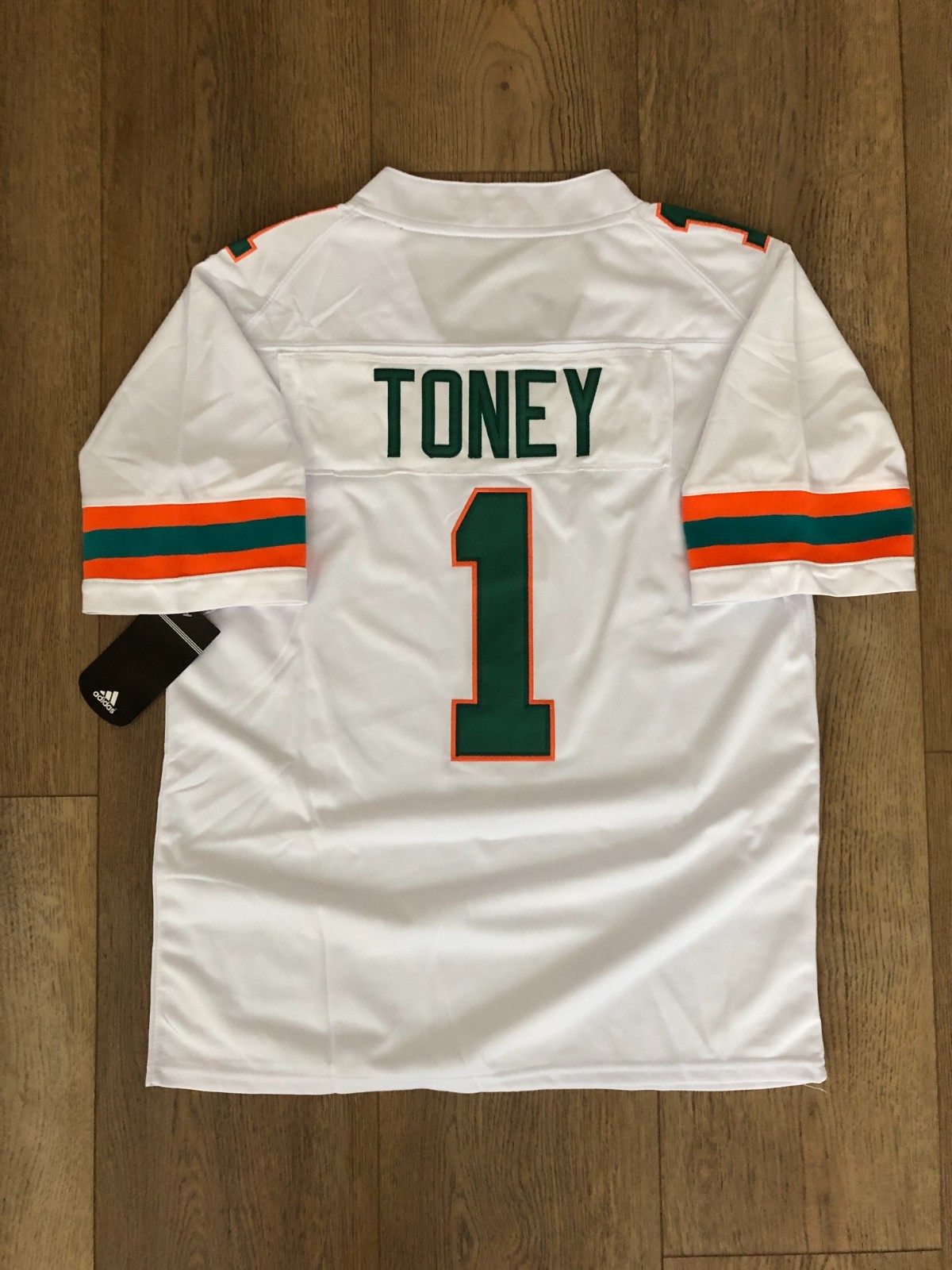 2026/27 NCAA Malachi Toney Miami Hurricanes football Jersey WHITE #1 men’s size