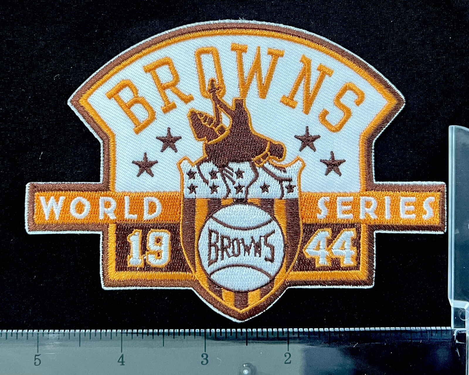 RARE 1944 St. Louis Browns Would Series Logo Patch 5in. Official Sew On Iron