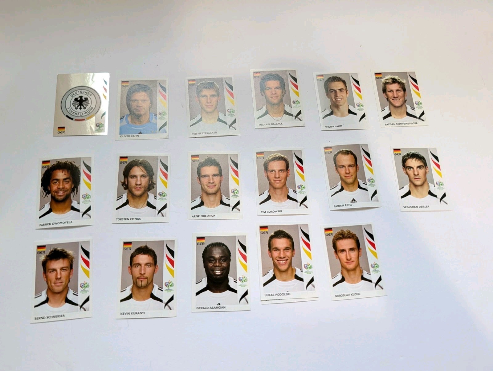 Germany National Team – Panini FIFA World Cup Germany 2006 stickers INCOMPLETE
