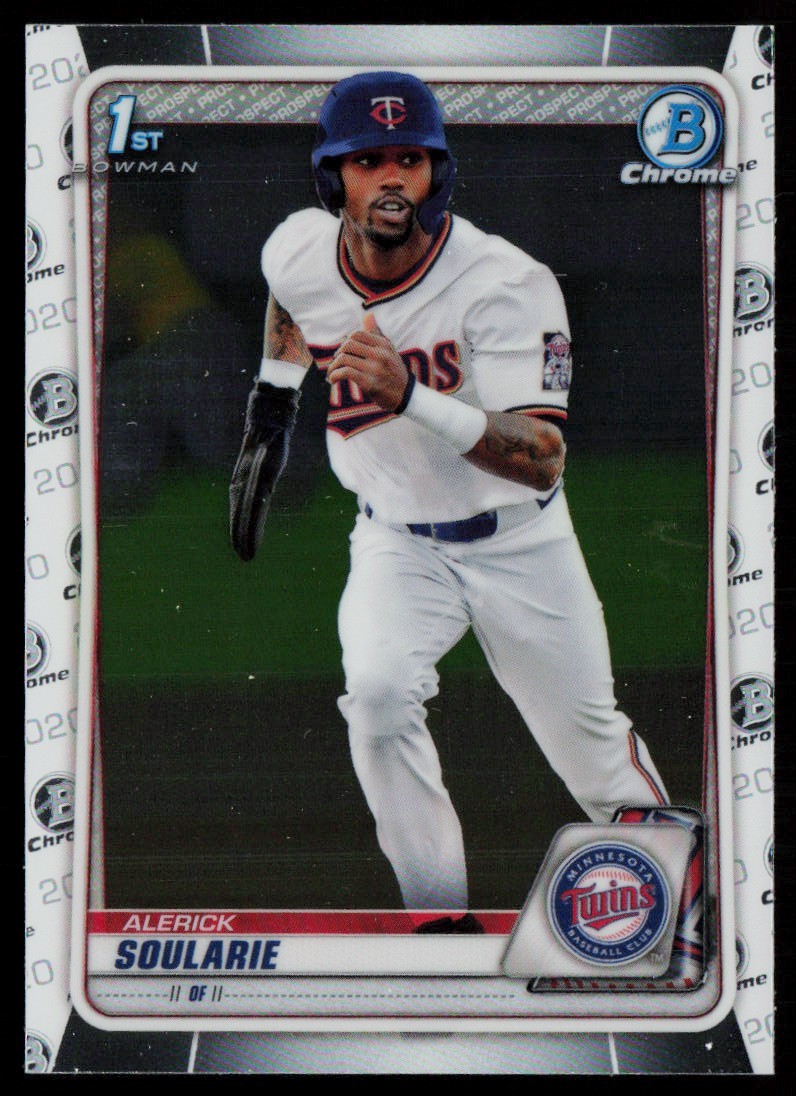 ALERICK SOULARIE 2020 BOWMAN DRAFT CHROME RC MINNESOTA TWINS #BD-94 1ST BOWMAN