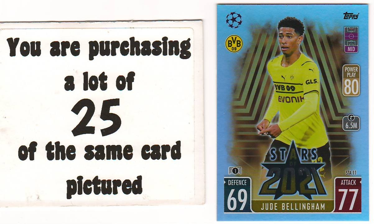 x25 Jude Bellingham Star of 2021-22 Topps Match Attax #STA 11 England World Cup!