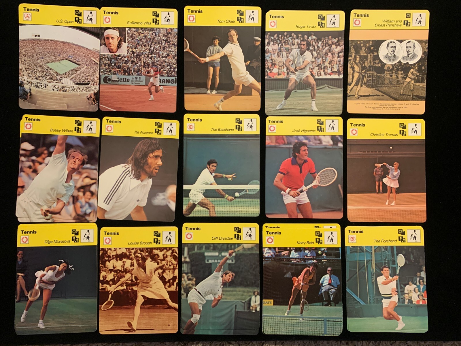 1977-79 Sportscaster TENNIS singles – Choose from list – Nrmt/Nrmt+