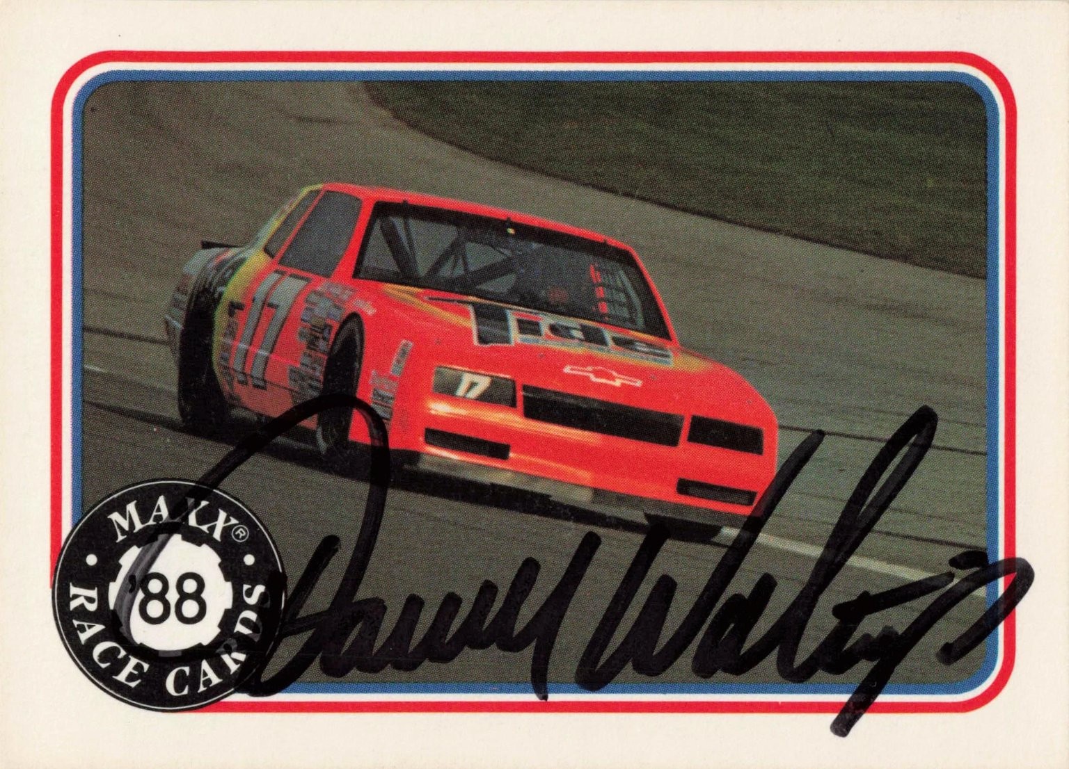 Darrell Waltrip Tide Chevrolet 1988 MAXX Race Cards Auto #75