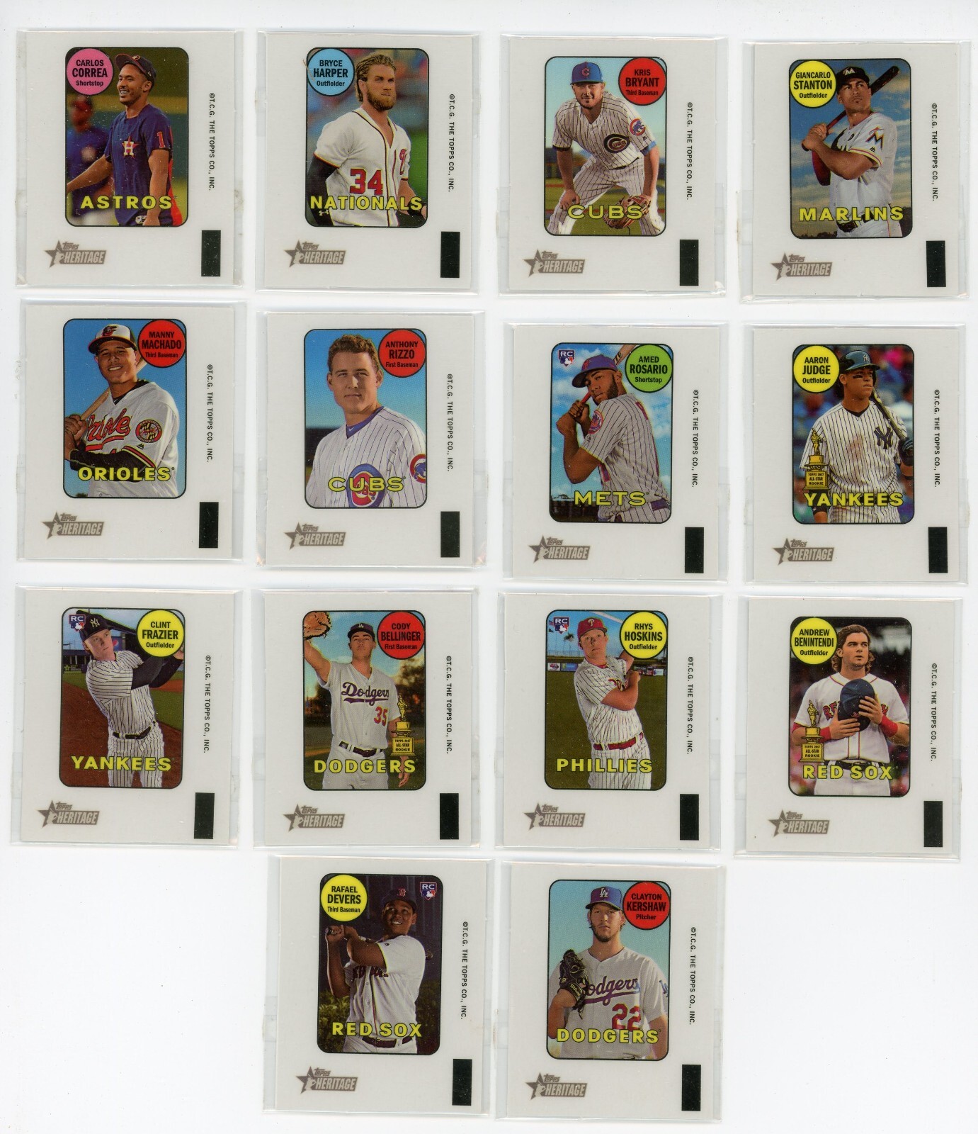 2018 Topps Heritage Baseball ’69 DECALS Inserts YOU PICK *Finish Your Set*