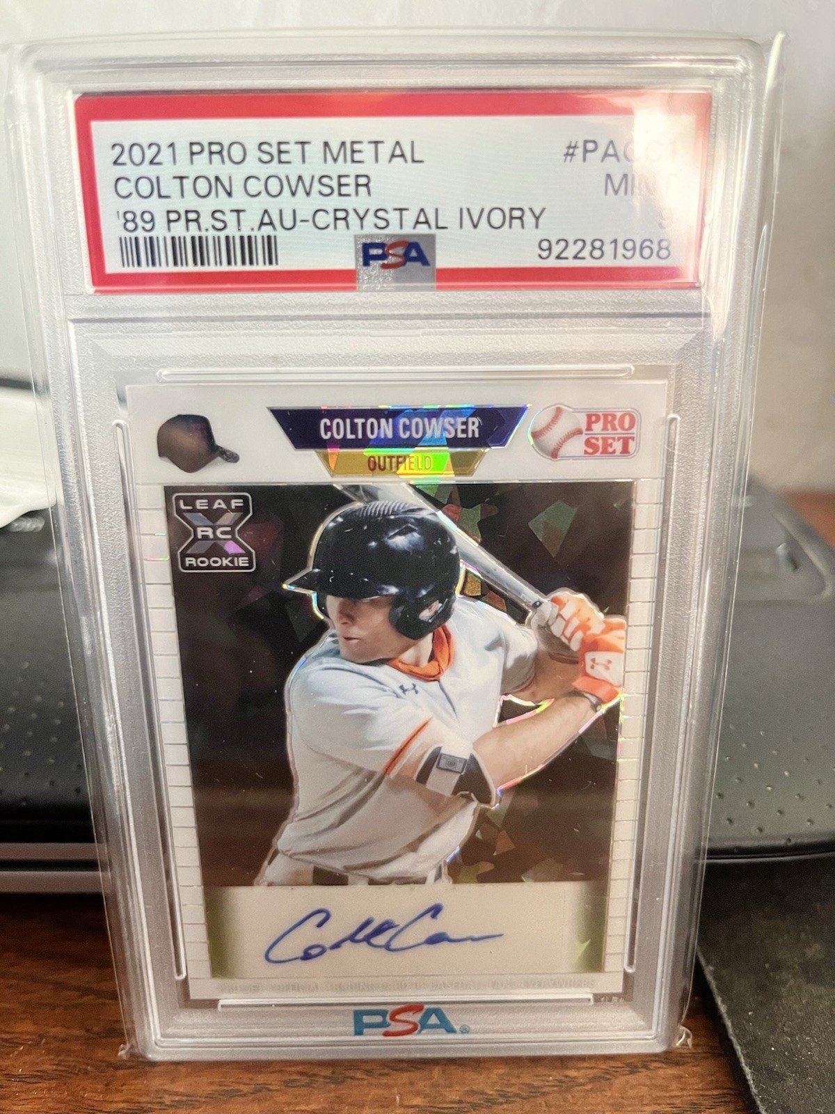 2021 Leaf Pro Set Metal 1989 Pro Set Autographs Colton Cowser #PA-CC1 – 1/2