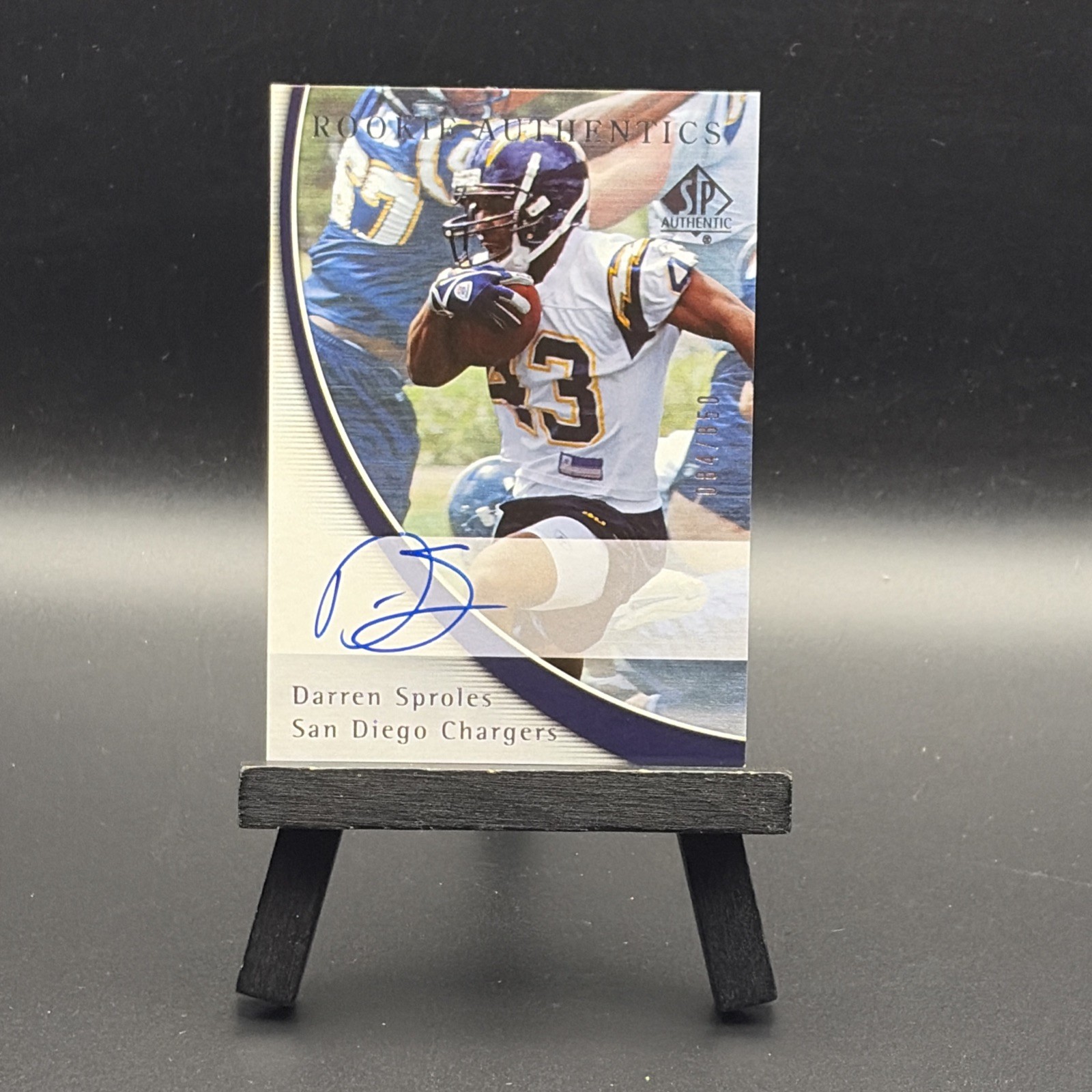 2005 SP Authentic Darren Sproles Auto Autograph /850 #185 Rookie Chargers Eagles