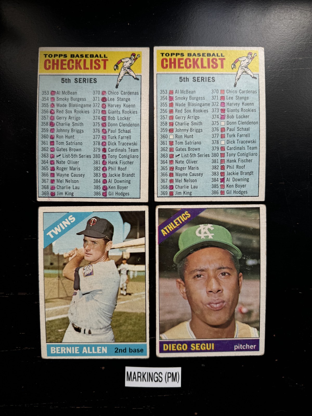 1966 Topps Baseball Cards 1-115 (P-NM) – You Pick – Complete Your Set